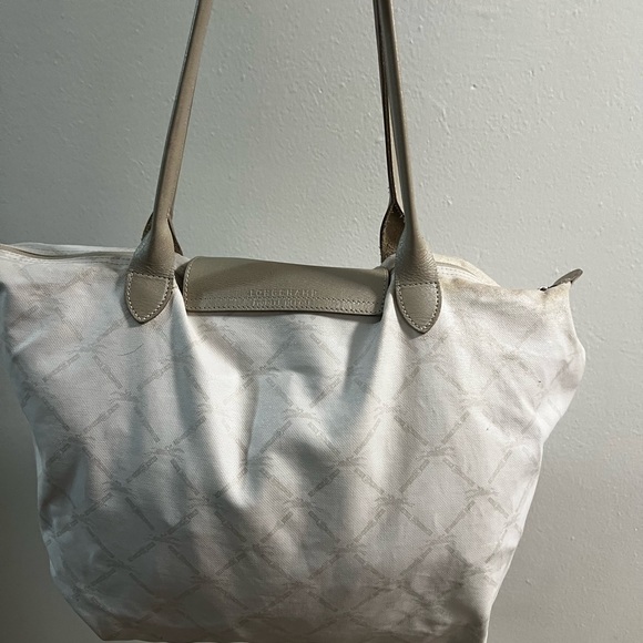 Longchamp White and Silver Tote Bag - Picture 2 of 9